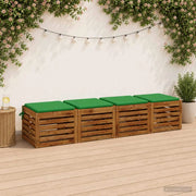 Cuscini per Sedia in 4 Pezzi SOEST 4 pz 100% Poliestere Verde 944431