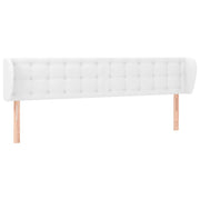 Testiera | Testata ad Orecchio Bianca 203x23x78/88 cm in Similpelle