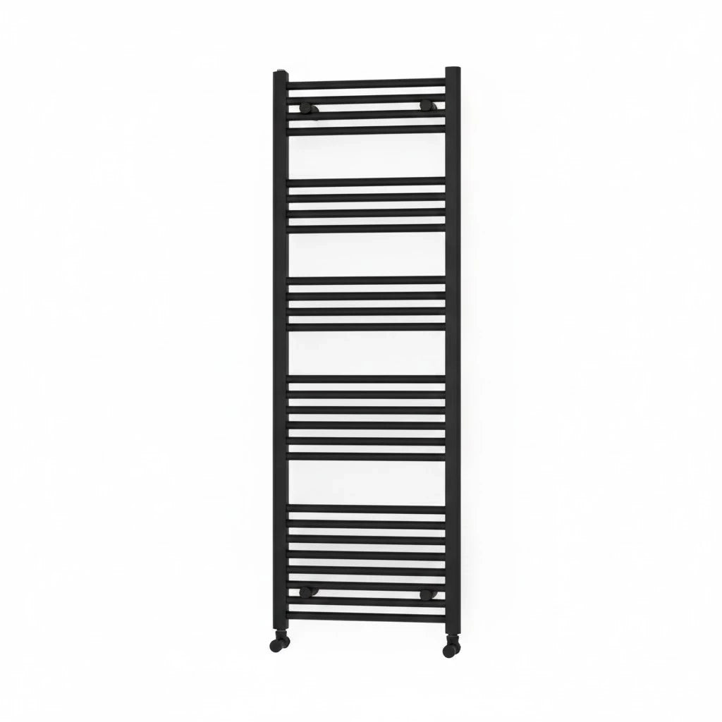 Termoarredo Kalura dritto nero opaco 150x45 cm