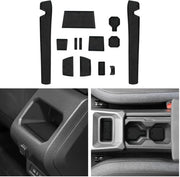 Accessori per Dacia Duster 3 III 2024 2025 Mattoncini in gomma per console centrale Antiscivolo Duster 3 Antiscivolo gomma automatico Duster 2024 ibrido (Nero)