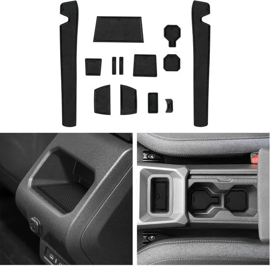 Accessori per Dacia Duster 3 III 2024 2025 Mattoncini in gomma per console centrale Antiscivolo Duster 3 Antiscivolo gomma automatico Duster 2024 ibrido (Nero)