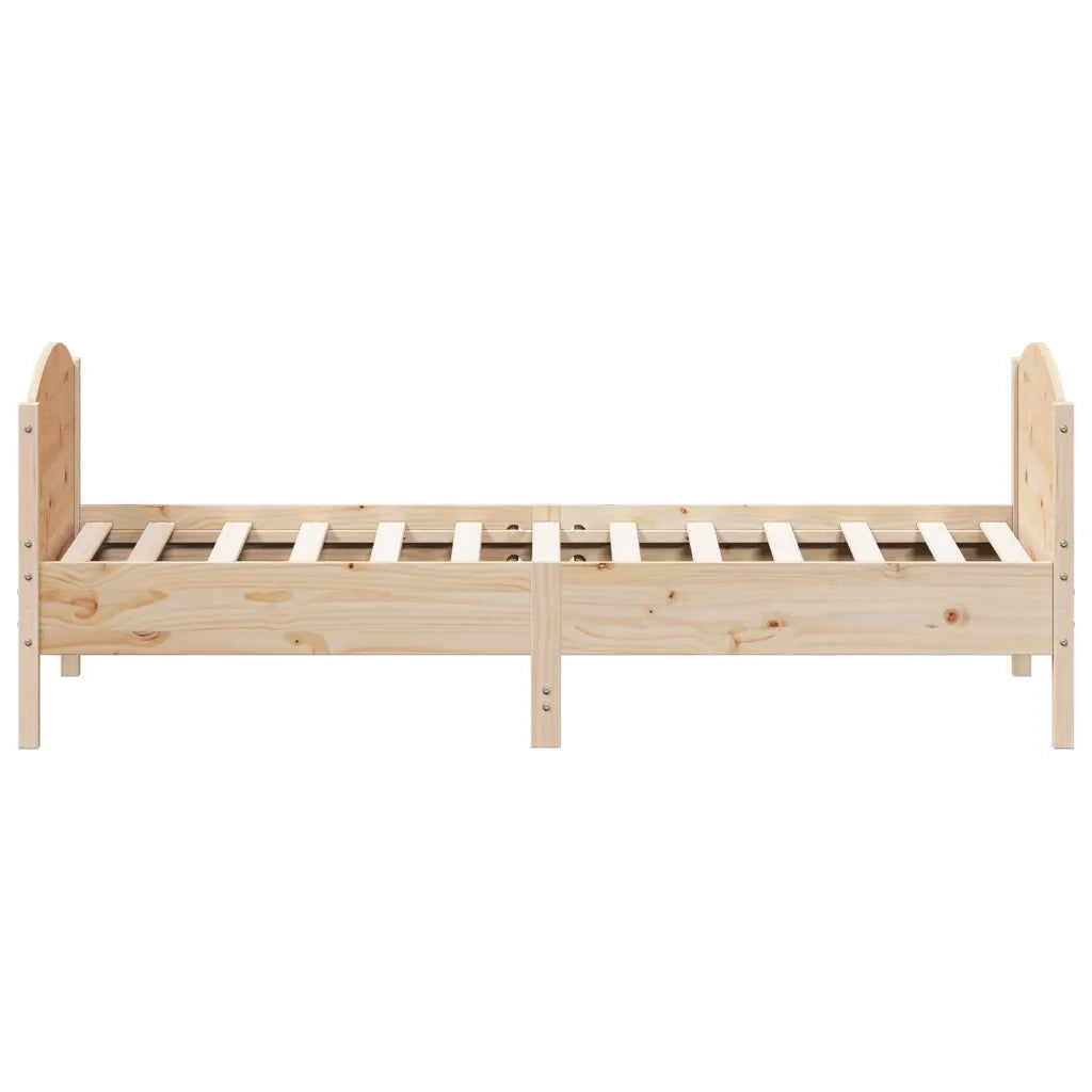 Letto senza Materasso 90x190 cm in Legno Massello di Pino