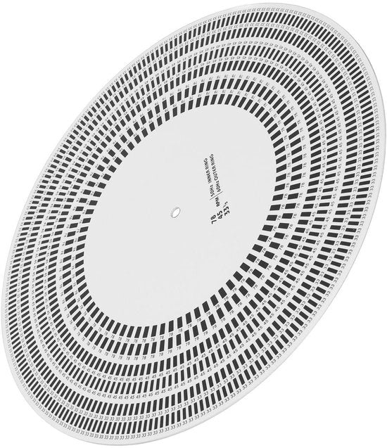 Stroboscopio di Calibrazione - Disco a Doppia Faccia - Contatore di Giri - 33/45/78 RPM - 50/60Hz - Materiale ABS - Calibrazione Precisa