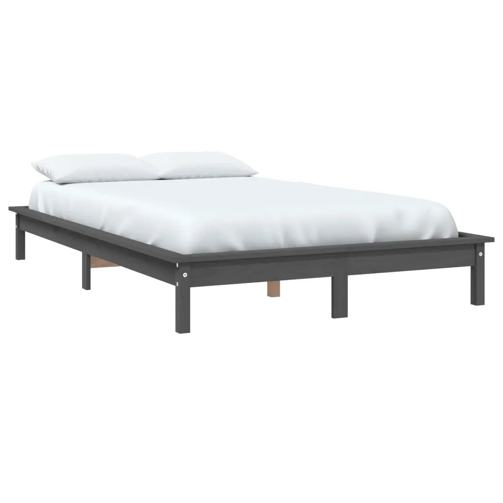 Giroletto Grigio 140x190 cm in Legno Massello di Pino 820588