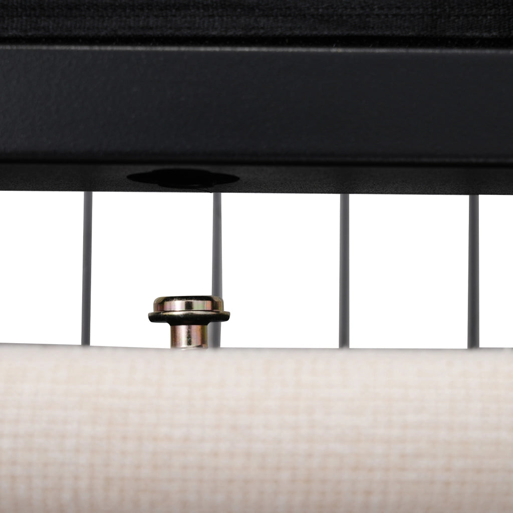 DESMIU Letto matrimoniale 140 × 200 cm con 4 cassetti, LED, testiera regolabile, senza materasso, beige