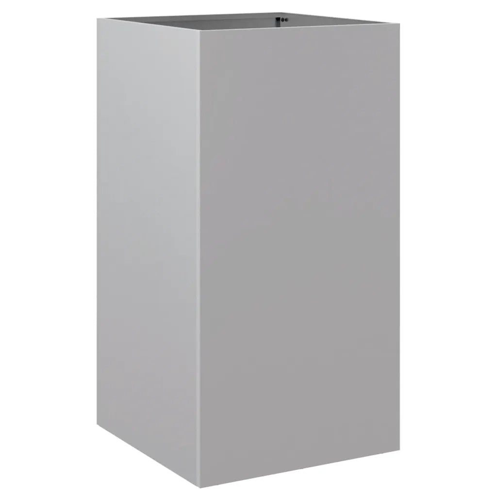 Fioriera-Vaso-Contenitore per Piante Argento 42x38x75 cm in Acciaio Zincato