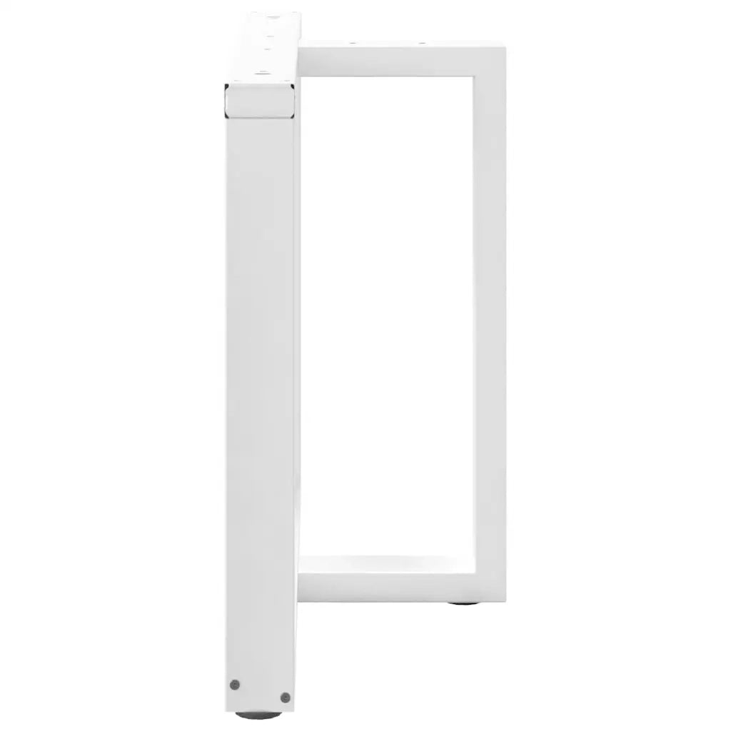 Gambe per tavolo da pranzo a forma di T 2 pz | Piede del tavolo bianche 90x35x(72-73) cm in acciaio