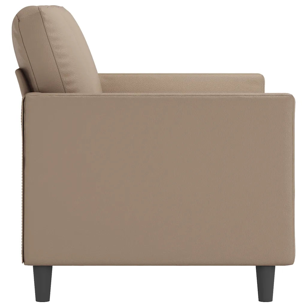 Divano a 2 Posti Cappuccino 140 cm in Similpelle 359332
