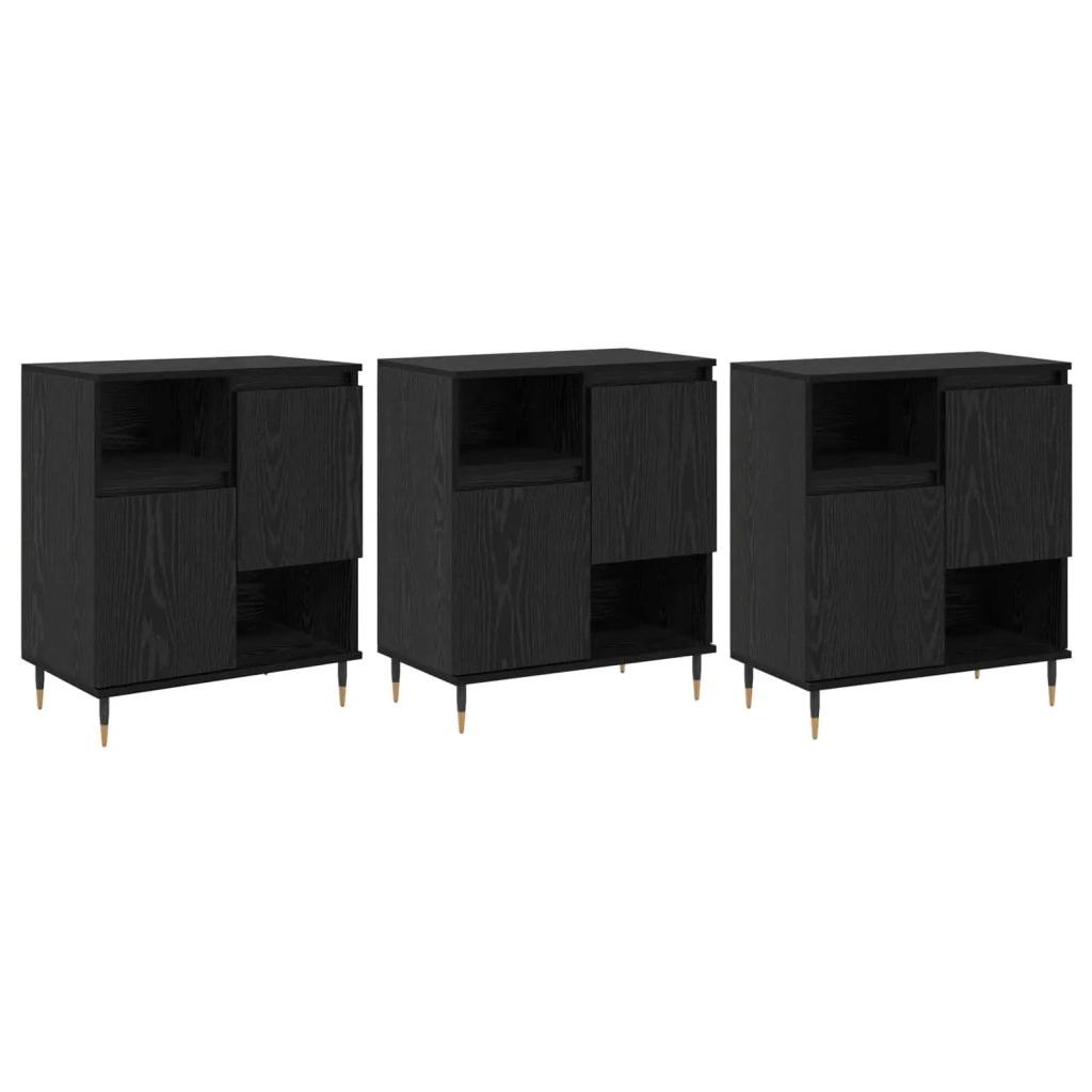 Credenza | Sideboards 3 pcs Rovere Nero