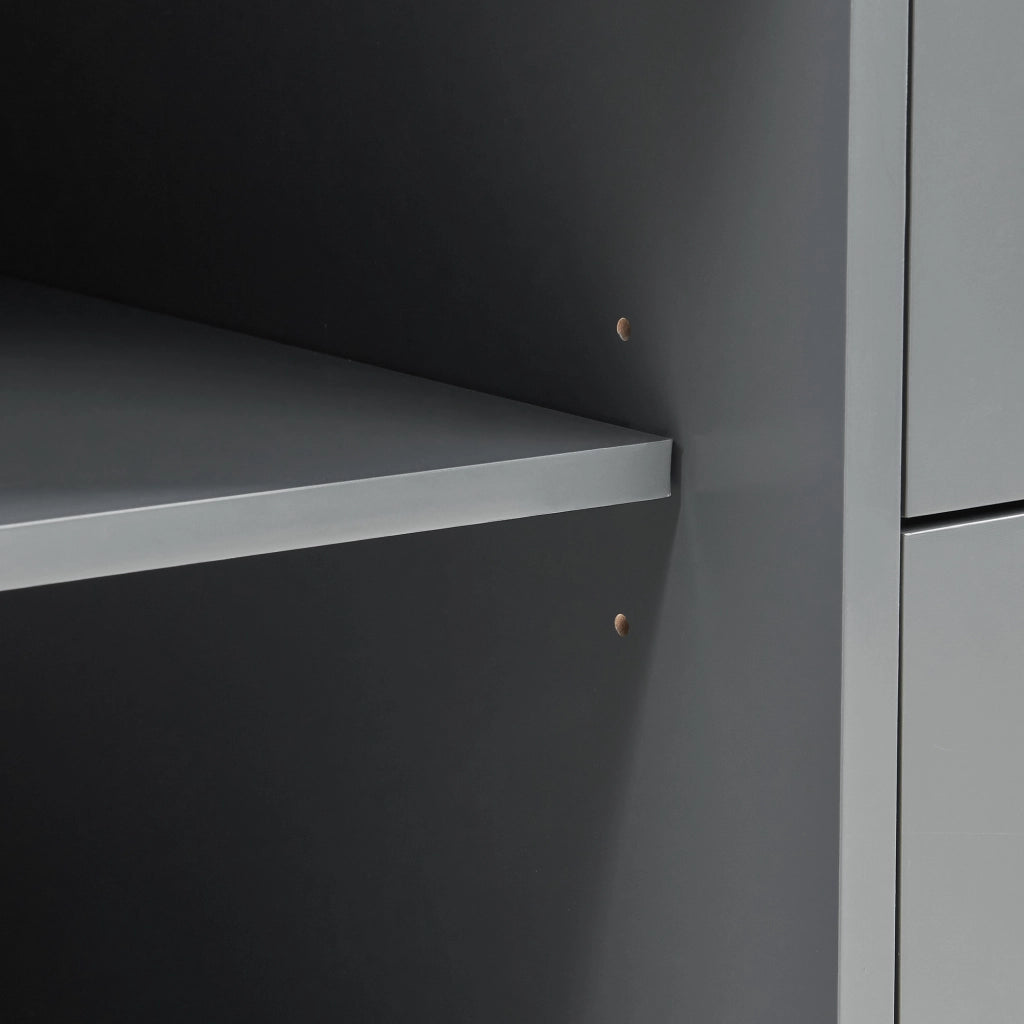 Mobile Porta TV Susa con Cassetti e Ante Scorrevoli in Polyrattan 160x40x65 cm Grigio [en.casa]