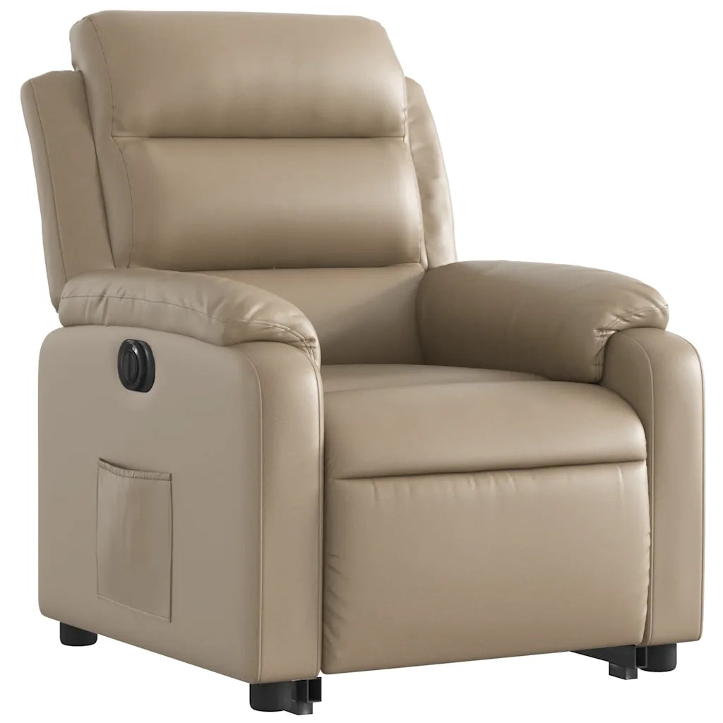 Poltrona Alzapersona Reclinante Elettrica Cappuccino Similpelle 3205062