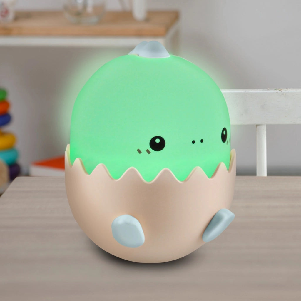 Lampada bimbo Baby Dino blu, LED 3000K RGB USB-C Polux