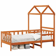 Letto singolo | Letto per adulti | Set di Letto per il Giorno 2 pcs Marrone cerato Pino massello