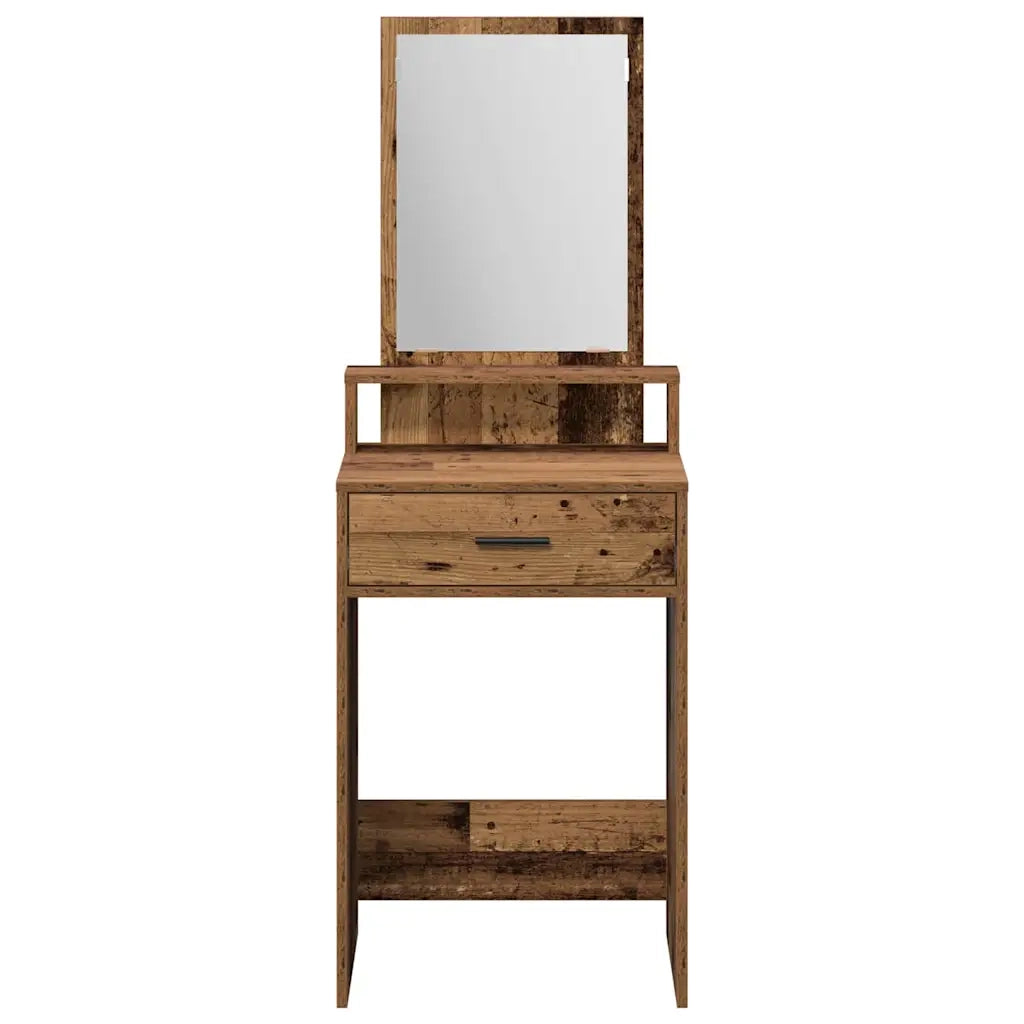 Toeletta | Tavolo da Trucco con cassetto Legno vecchio 50 x 41 x 140 cm