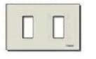 PLACCA 2F SCAT RETT ALLUMINIO 08636 VIMAR CONCORRE