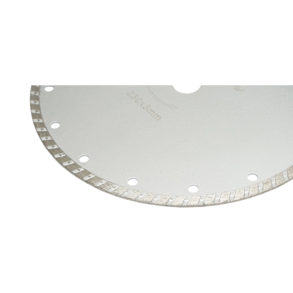 Lama diamantata turbo sinterizzata 230x3x22,23, taglio a secco/umido per pietra, piastrelle, ceramica, marmo Breckner Germany