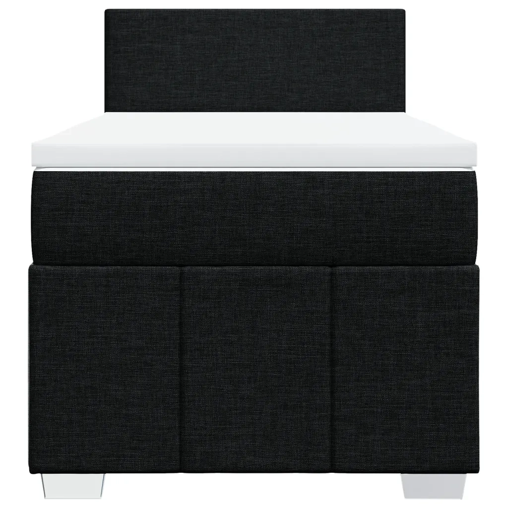 Giroletto a Molle con Materasso Nero 90x190 cm in Tessuto 3286918