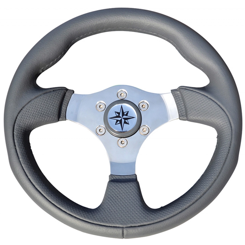 RUOTA TIMONE T12 GRIGIO Ø MM.300 GREY T12 STEERING WHEEL MM.300