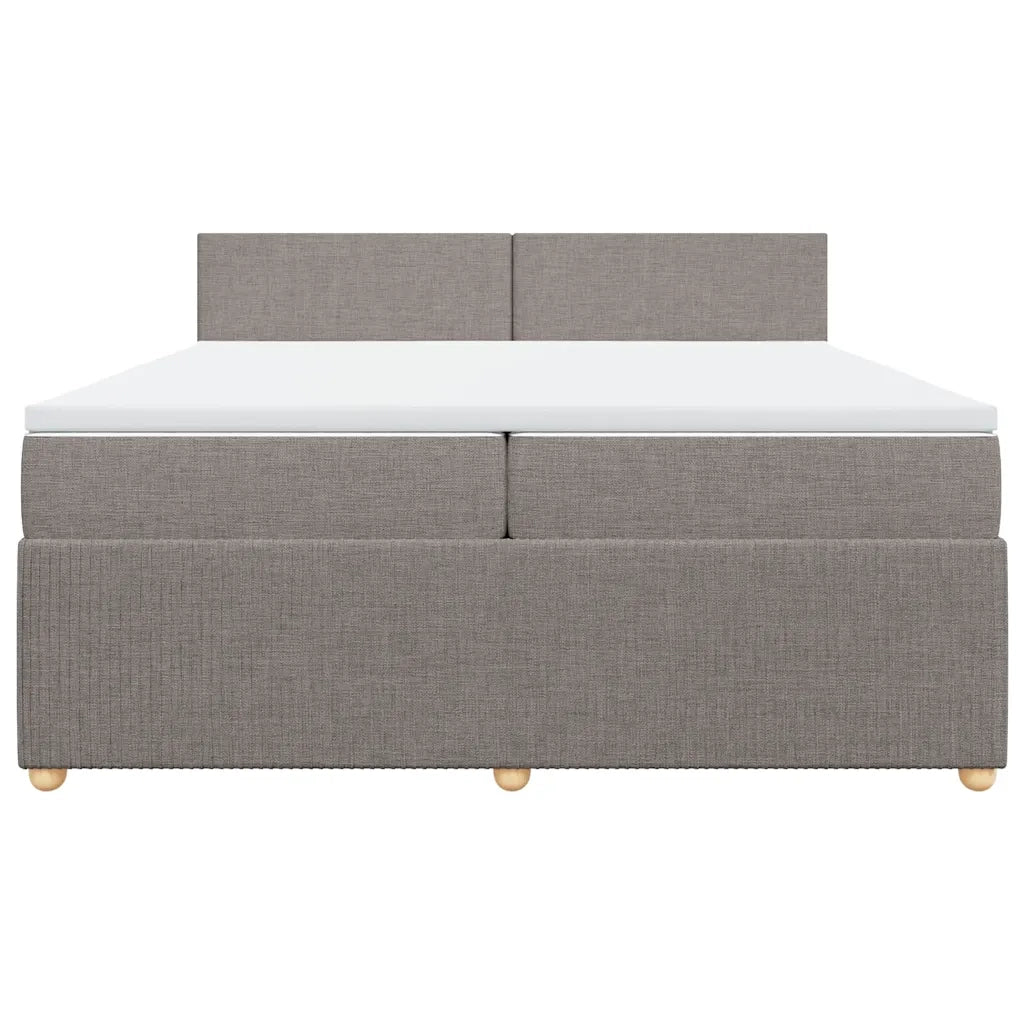 Giroletto a Molle con Materasso Tortora 200x200 cm in Tessuto 3287560