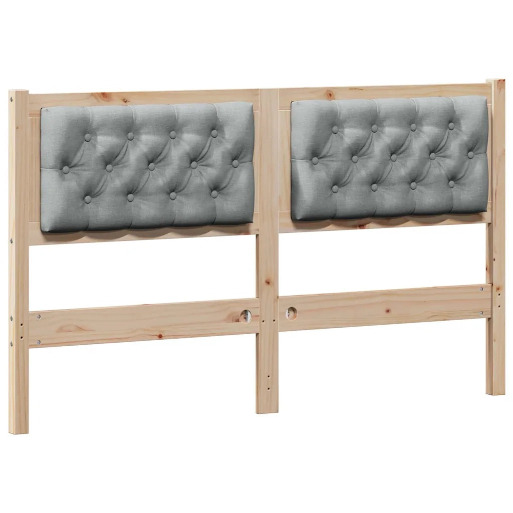 Testiera-Testata-Testiera Decorativa Marrone e grigio chiaro 150 cm Legno di pino massello