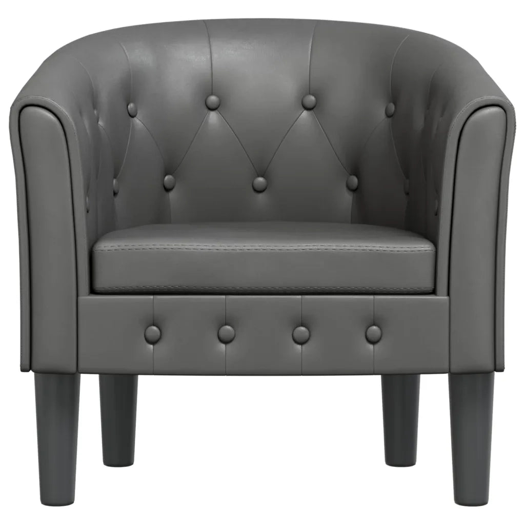 Poltrona Cabriolet Grigia in Similpelle 356458