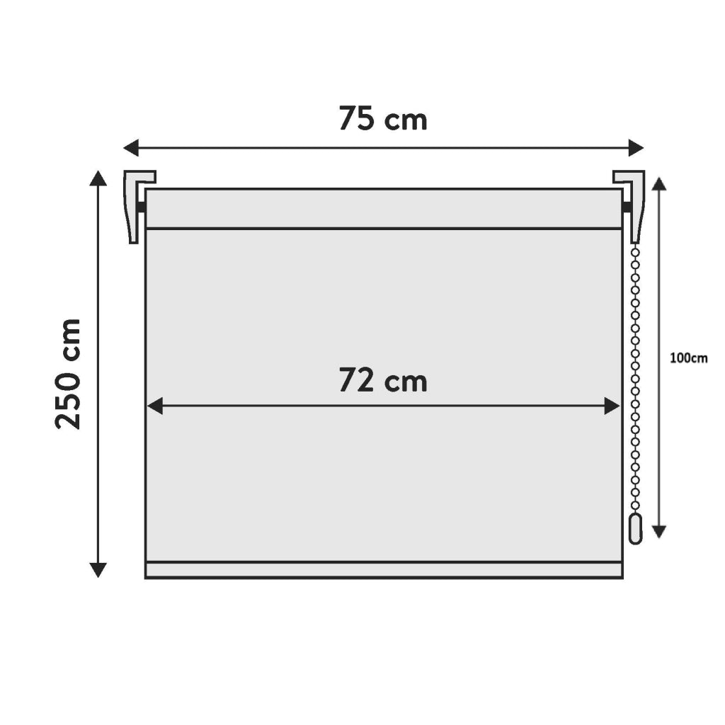 VIEWTEX Tenda a rullo opaca termica/oscurante Beige 75 X 250 cm - Made in Europe - 5 anni di garanzia