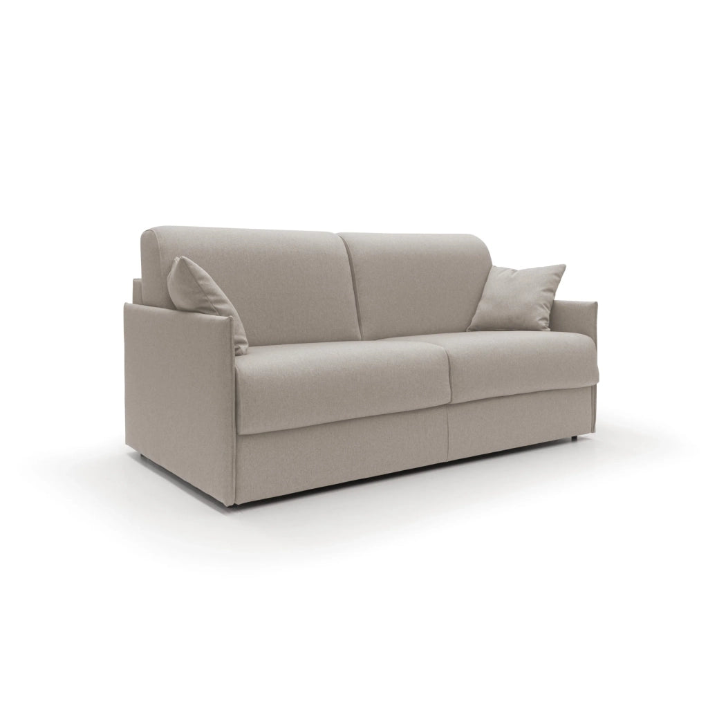 Evans Divano letto matrimoniale in tessuto impermeabile T13 149 cm (mat. 120x197) panna