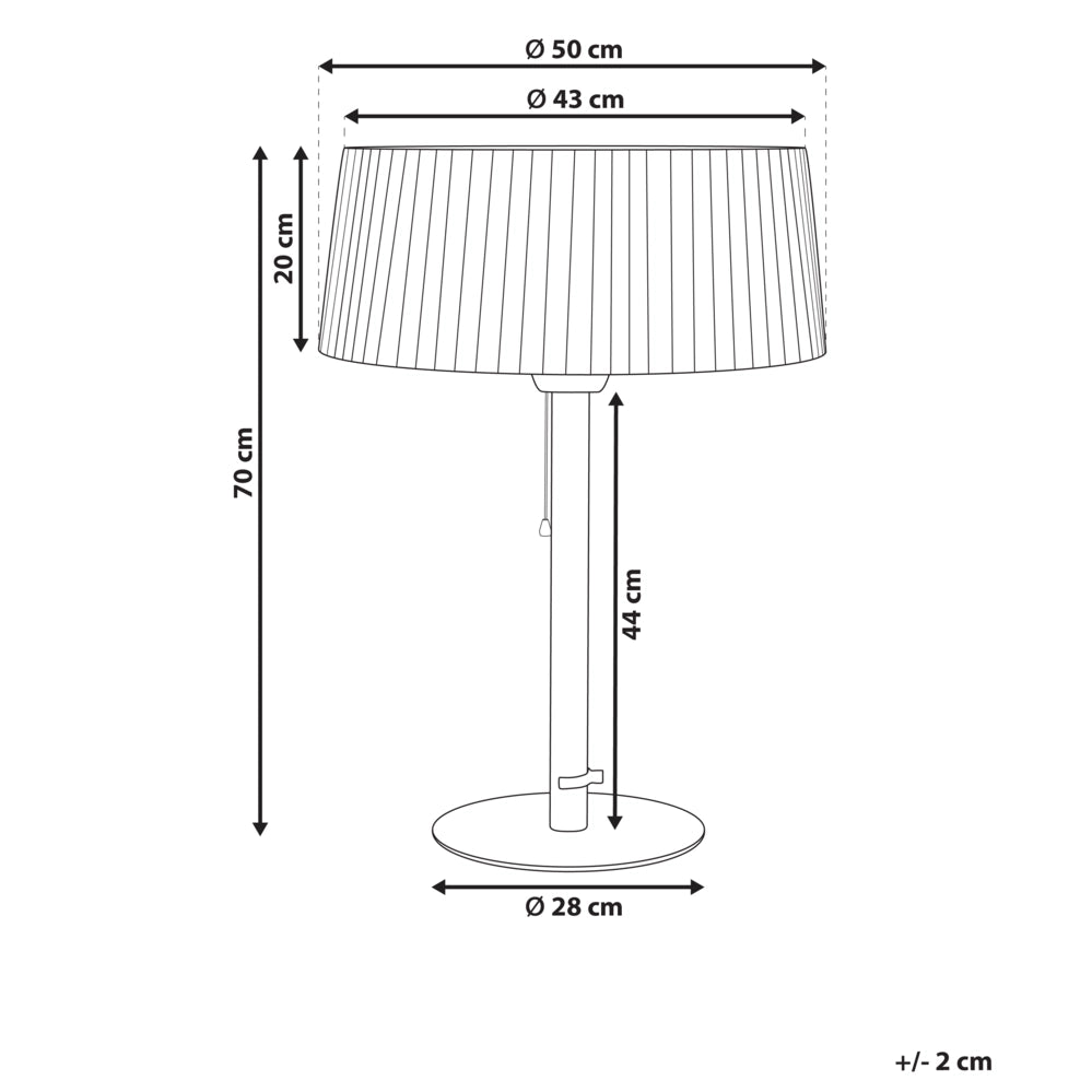 Riscaldatore elettrico per patio in acciaio grigio alogeno portatile moderno 1500 W Giardino Patio Accessori esterni
