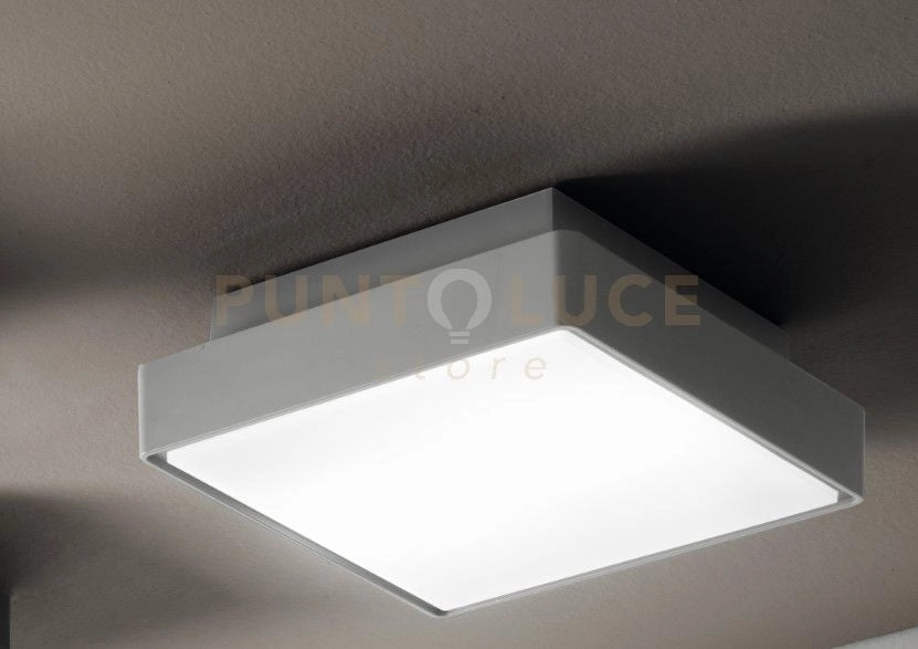 PICCA PLAFONIERA PER ESTERNI PICCOLA GRIGIO 1 LUCE ATTACCO E2722X22CM