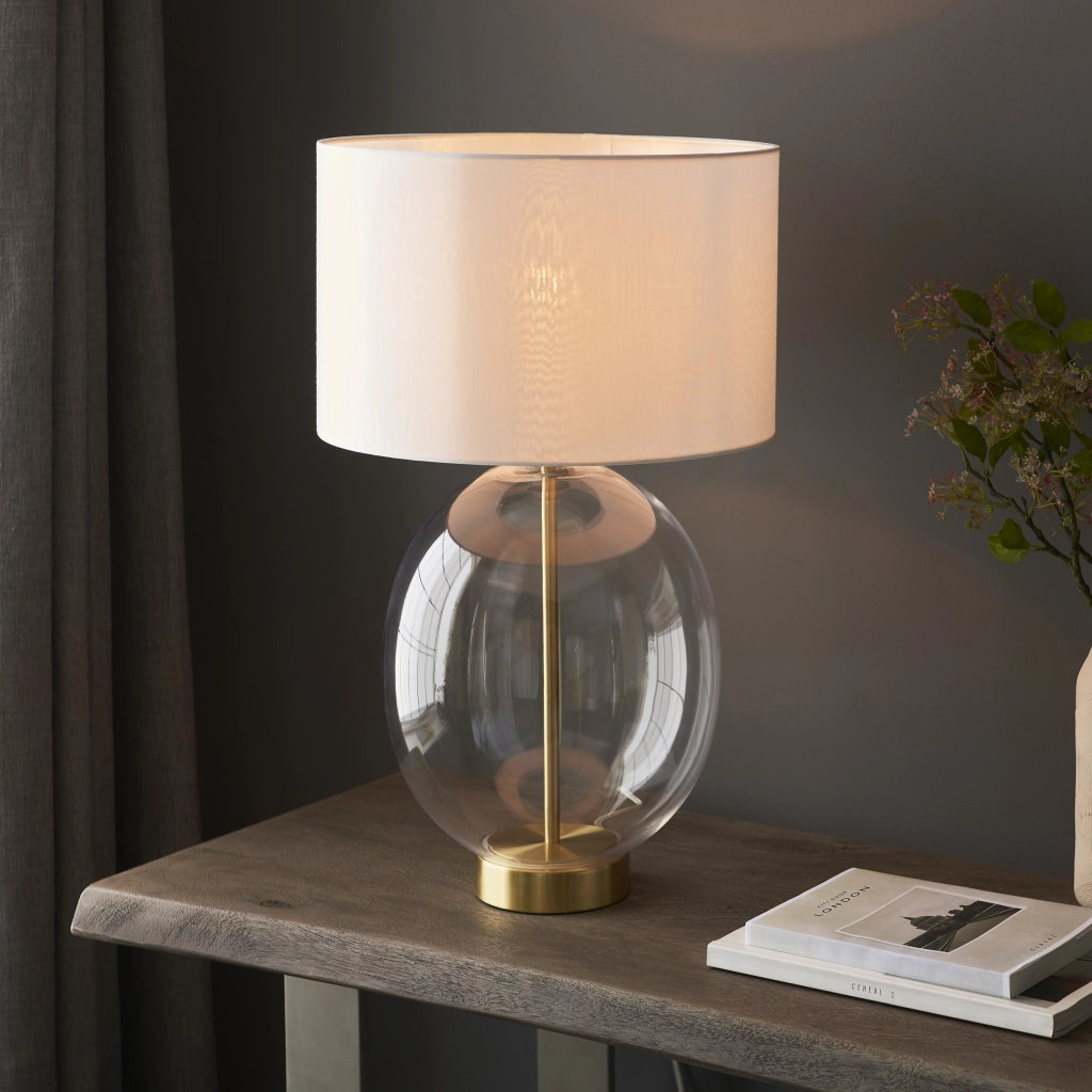 Lampada tavolo KELDA OVAL Endon ottone vetro touch E27
