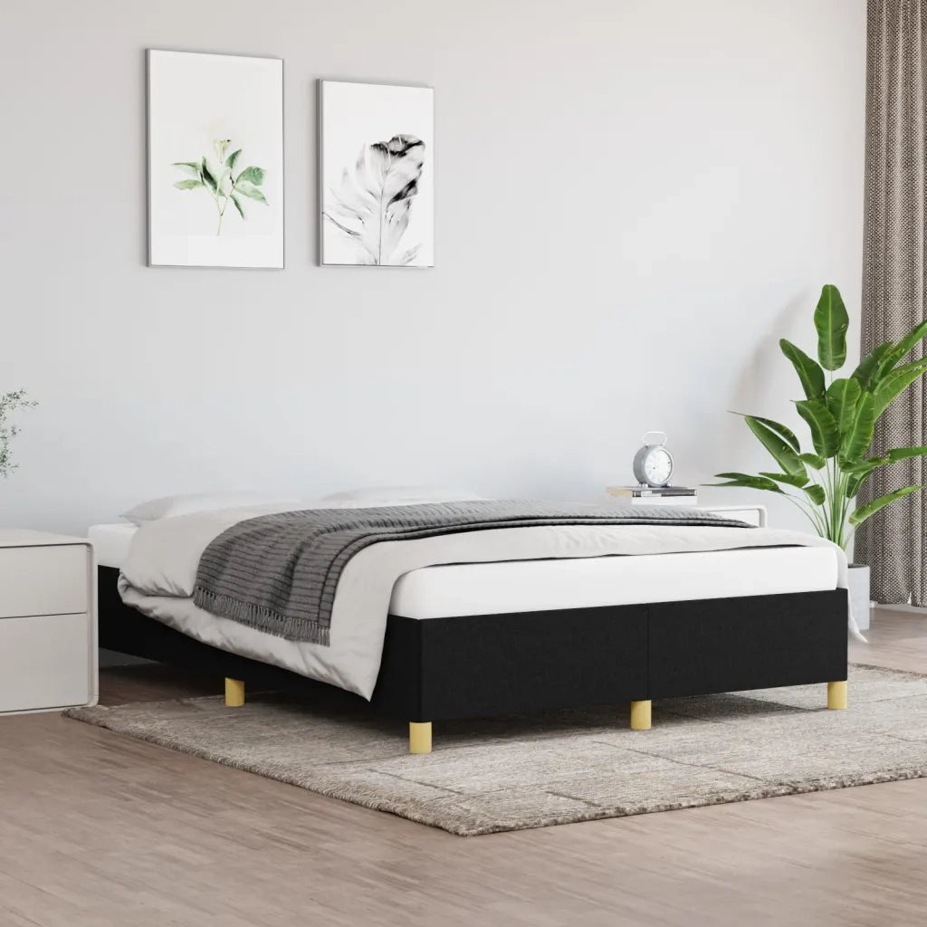 Giroletto senza Materasso-Struttura Letto Nero 140x190 cm in Tessuto 776777