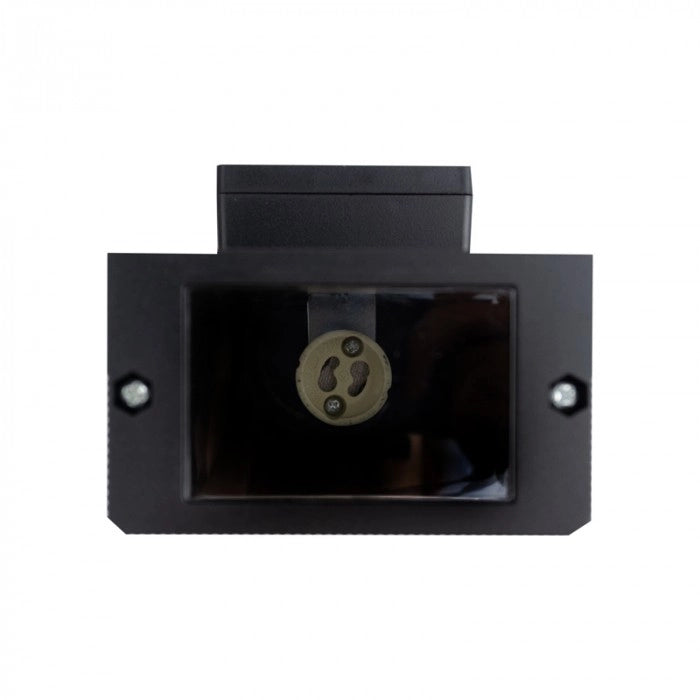 Applique esterno moderno nero 1 luce GU10 IP44 Ecolight