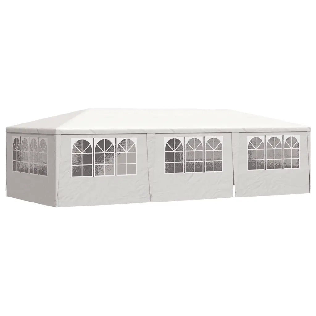 Gazebo | Pergolato Professionale con Pareti 4x9 m Bianco 90 g/m2