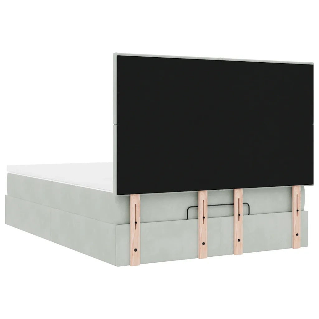 Struttura Letto Pouf con Materassi 140x200 cm in Velluto 3314252
