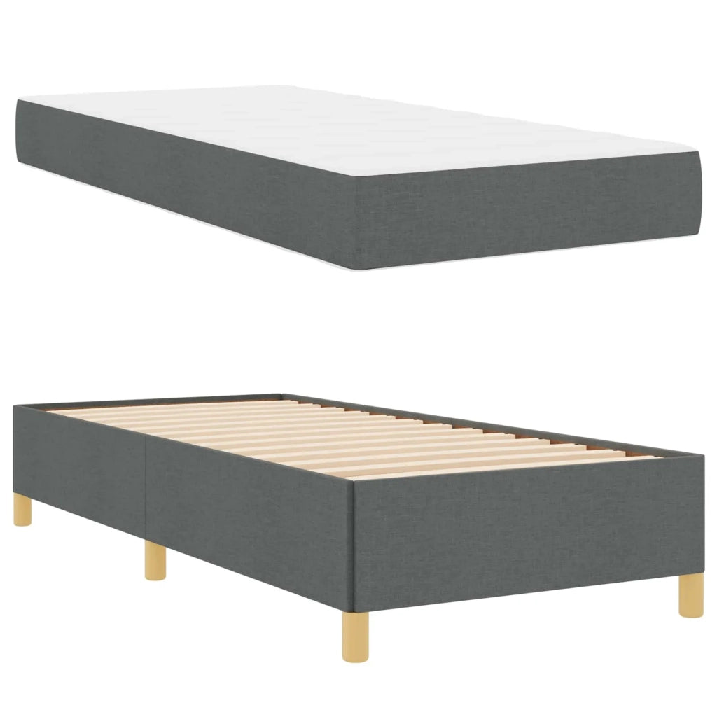 Struttura del letto-Giroletto Grigio scuro 90 x 200 cm Tessuto 195106