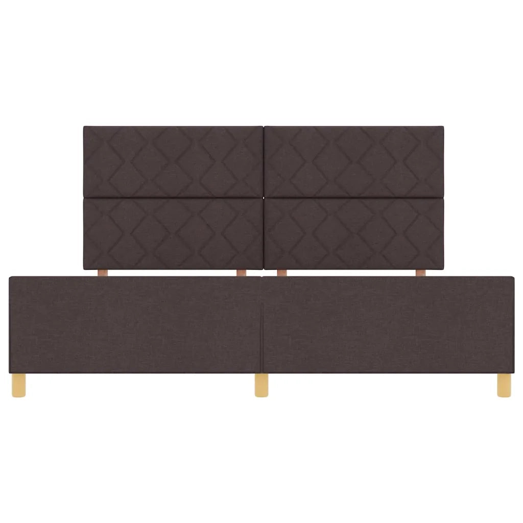 Struttura del letto Marrone scuro 200 x 200 cm Tessuto 3344833