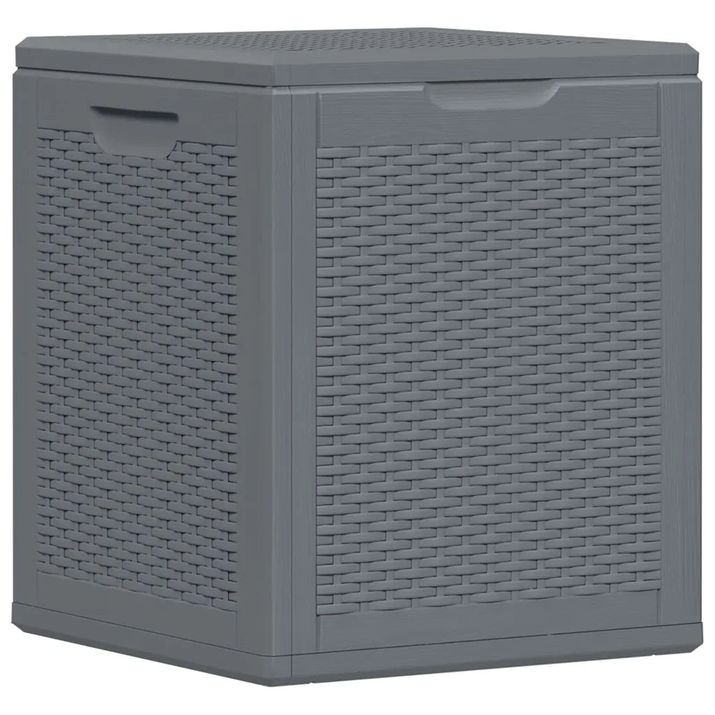 Contenitore da Giardino Grigio in Rattan PP 90 L CFW1502084
