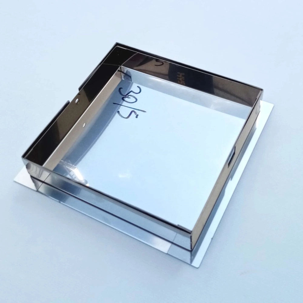 Sigillo 600 x 600 x h 80mm chiusino di acciaio inox pesante da incasso