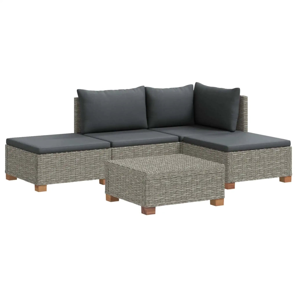 4 pz Set Lounge in Rattan con Cuscini GENDT Rattan naturale 3429845