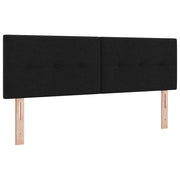 Testiera | Testata LED con strisce LED con Testiera | Testata Nero 160 cm Tessuto