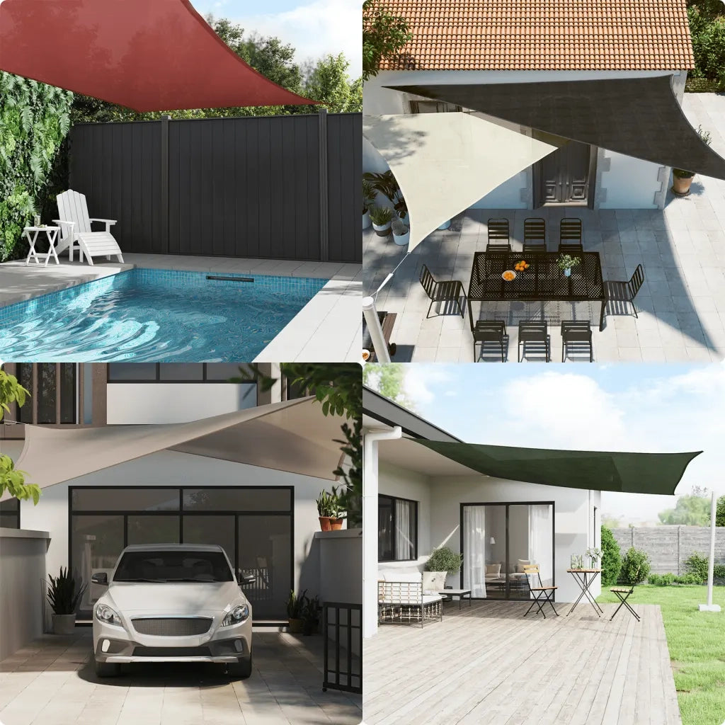Vela Parasole 160 g/m² Nera 3,6x3,6x3,6 m in HDPE 311748