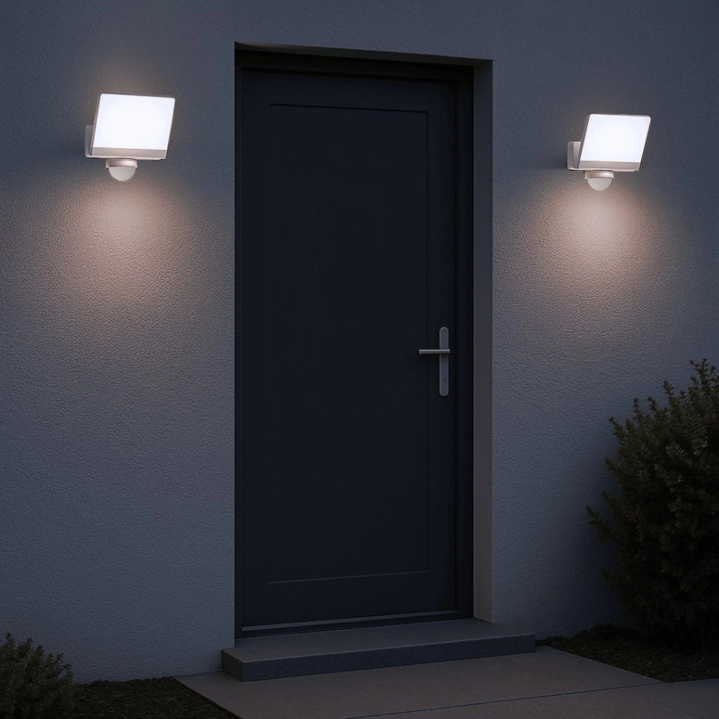 Faro LED 30W 2000lm 4000K PIR IP54 bianco Davos Milagro