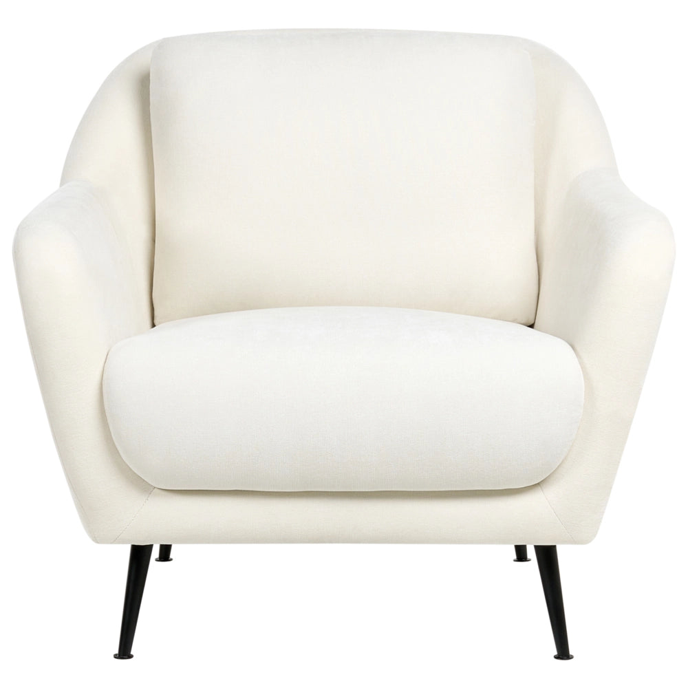 Set di divani a 3 posti tessuto di ciniglia bianco Gambe nere in ferro con braccioli Seduta spessa Stile moderno Soggiorno