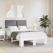 Letto con Testiera Rivestita Grigio chiaro 120 x 190 cm 877298