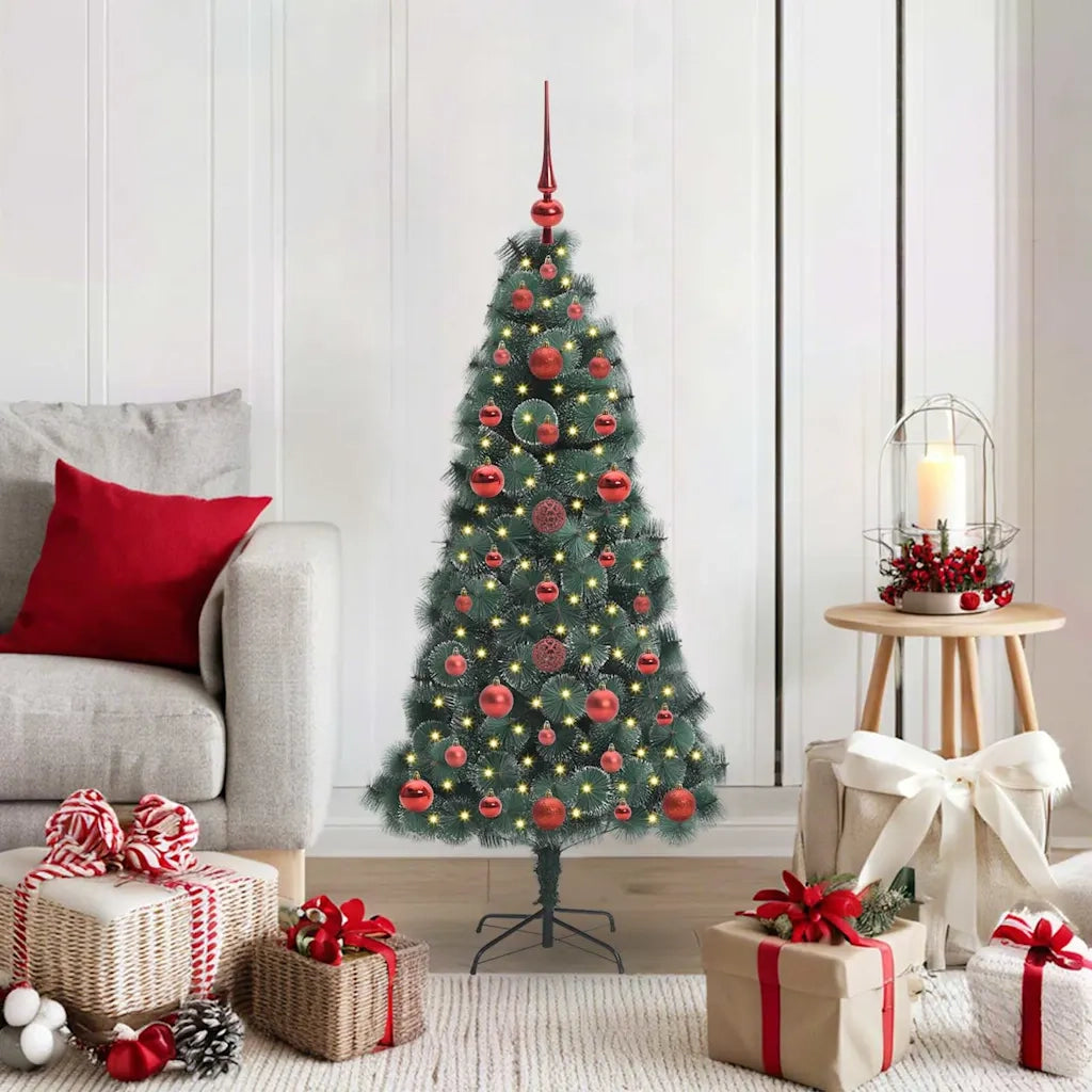 Albero di Natale | Decorazioni natalizie Artificiale Pre-illuminato con Set di Palline
