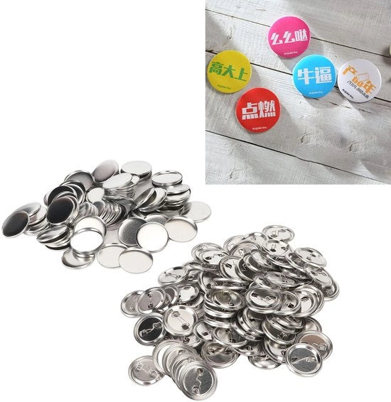 Kit di badge per badge rotonde - 100 set - Ideale per regali