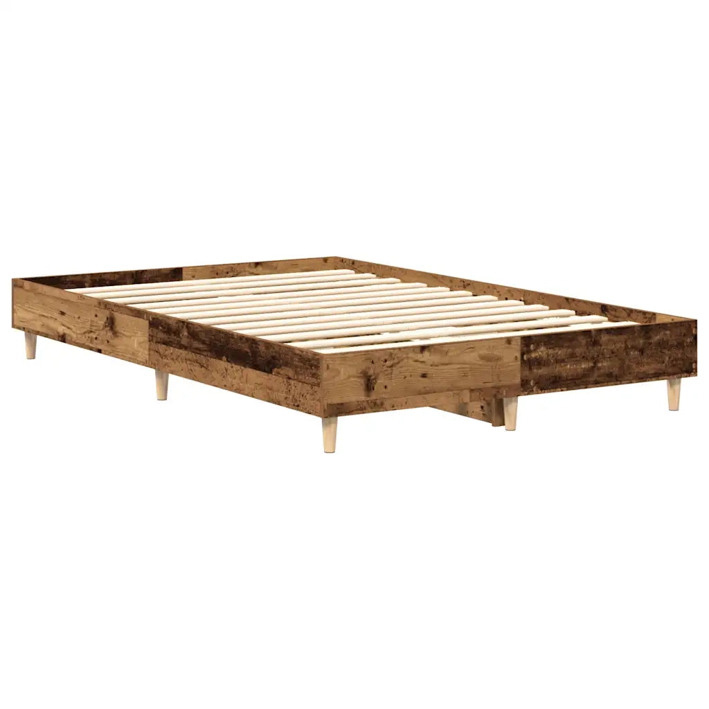 Giroletto senza Materasso-Struttura Letto Legno Antico 135x190 cm in Truciolato