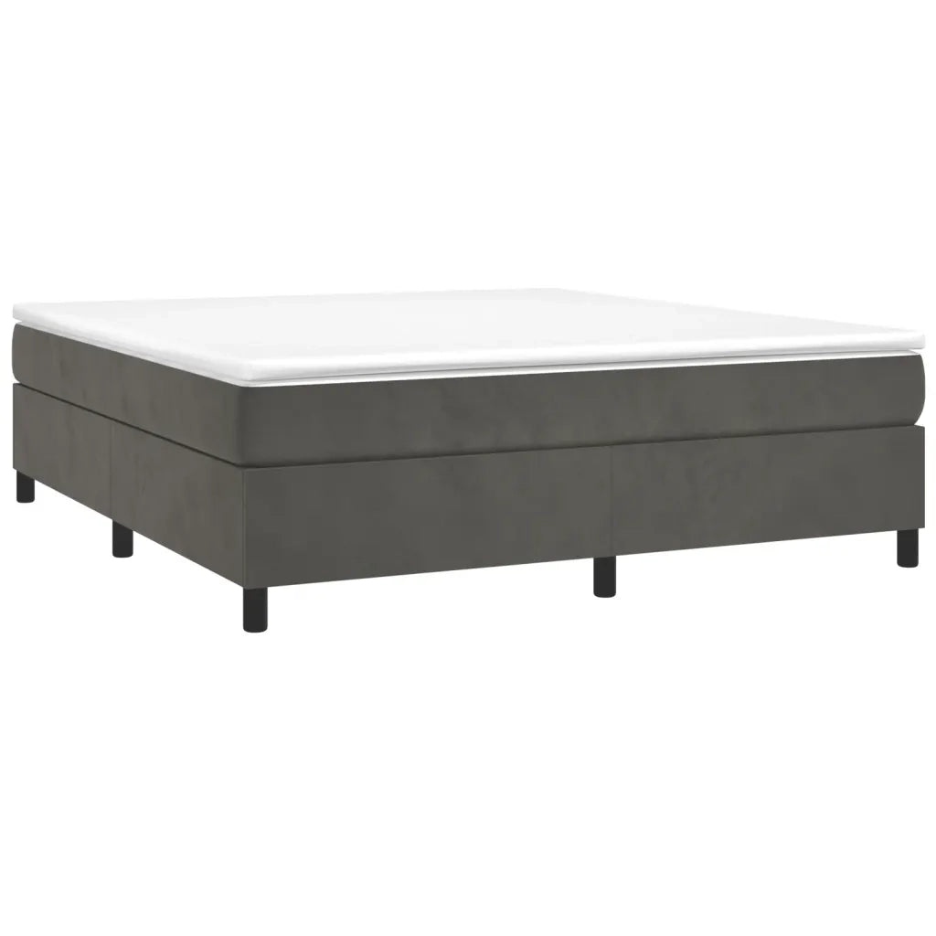 Struttura Letto a Rete a Molle Grigio Scuro 160x200 cm Velluto 3121127