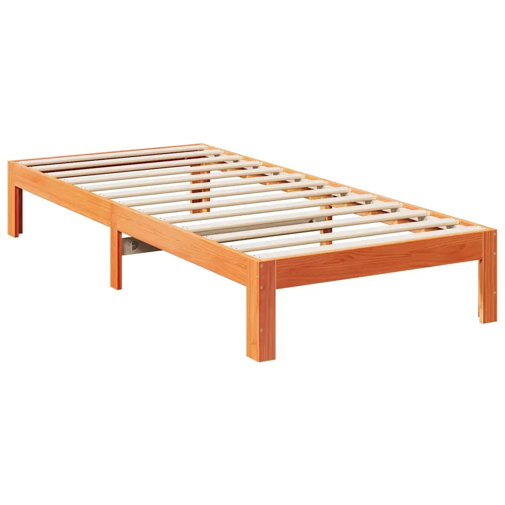 Letto senza Materasso-Struttura Letto Marrone Cera 80x200 cm Legno di Pino 695387