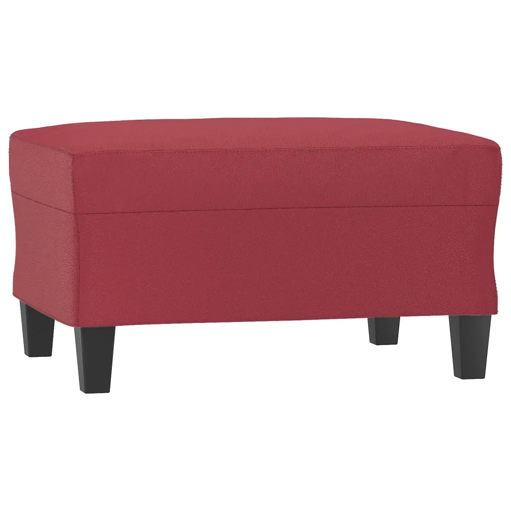 Poggiapiedi Rosso Vino 70x55x41 cm in Similpelle 349359